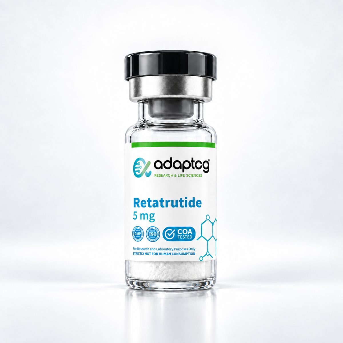 Retatrutide 5mg research peptide vial, Adaptog Research