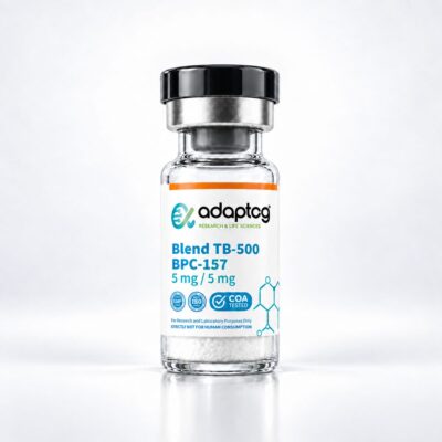 BPC-157 5mg + TB-500 5mg blend research peptide vial, Adaptog Research
