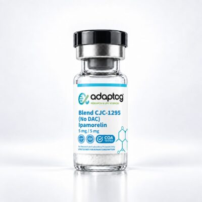 CJC-1295 (No DAC) 5mg + Ipamorelin 5mg blend research peptide vial, Adaptog Research
