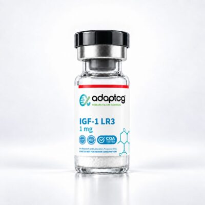 IGF-1 LR3 1mg research peptide vial, Adaptog Research